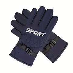 Winter Fleece Lined Warm Gloves Anti Slip Waterproof - Cycling Running Driving