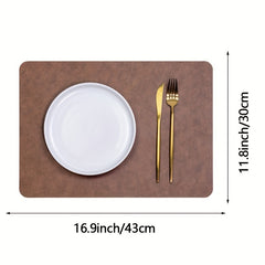 Set of 4 Cowhide Placemats Washable Reusable Table Mat