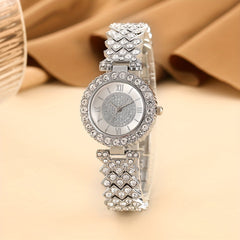 Kids Rhinestone Watch & Jewelry Set, Roman Digital Analog, 5pcs