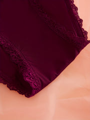 5pcs Lace Trim Briefs Stretchy Intimates Panties Women's Lingerie & Underwear