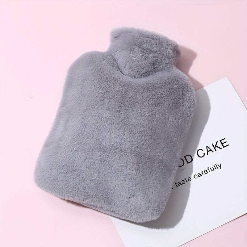 1000ml Faux Rabbit Fur Hot Water Bag Long lasting Warmth Hand Warmer
