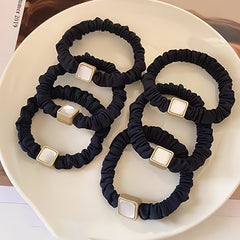 6pcs Opal Vintage Hair Ties High Elastic Hair Rope Flower Head Band