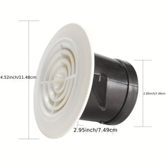 Adjustable Vent Cover 75-200mm Round Soffit Vents Louver Grill Cover