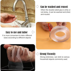 Nano Tape 1m 2m Reusable Adhesive Tapes Waterproof