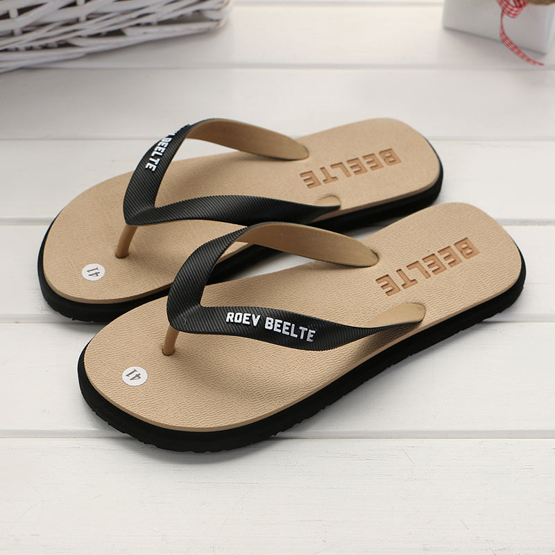 Men's PVC Flip Flops Slip On Anti skid Quick Drying Slides Slippers