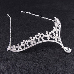 Rhinestone Crown Headband Wedding Bridal Forehead Jewelry Tiara