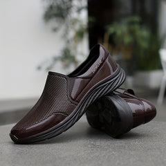 Men's Casual Leather Loafer Shoes Comfy Slip On Shoes Spring Summer
