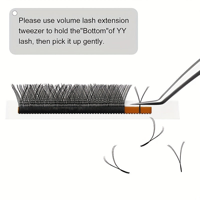 12 Rows Cluster Lashes YY Shape C D Curling Individual Eyelashes