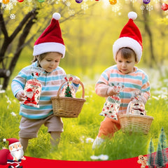 50pcs Christmas Cellophane Treat Bags 12 8x27 0cm with 50pcs Ties
