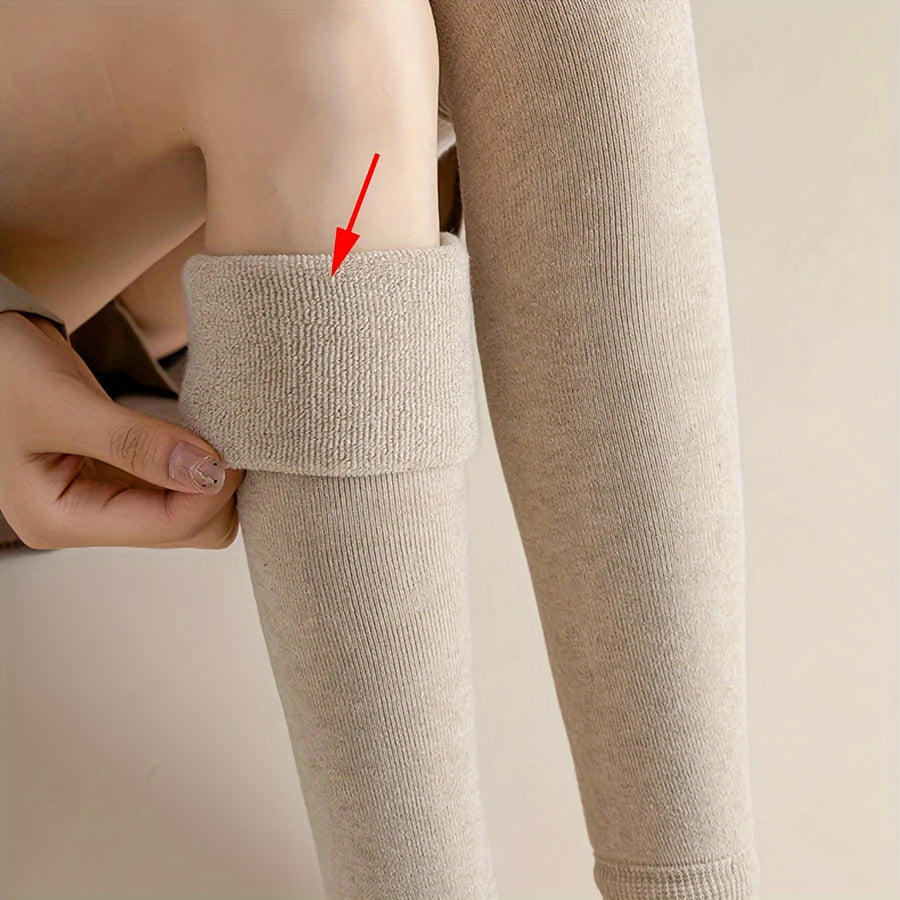 Women's Solid Footless Leg Warmer Thigh High Boot Cuffs Winter Socks