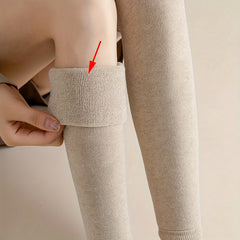 Women's Solid Footless Leg Warmer Thigh High Boot Cuffs Winter Socks