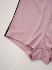 Soft & Comfy Bow Tie Sleep Bottoms Elastic Waistband Shorts