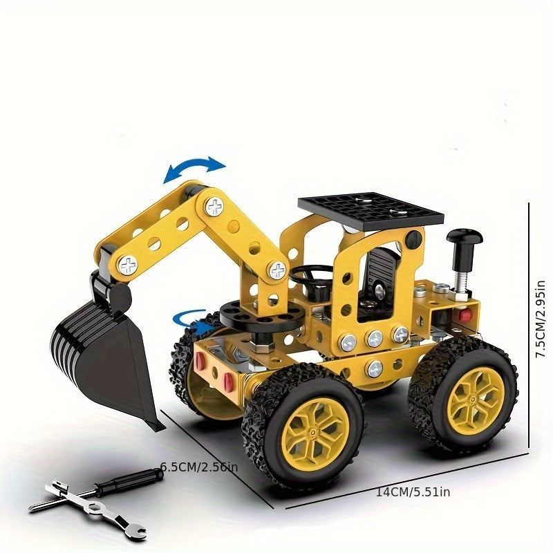 Metal Assembly Toy Engineering Car Model Splicing Creative Gift