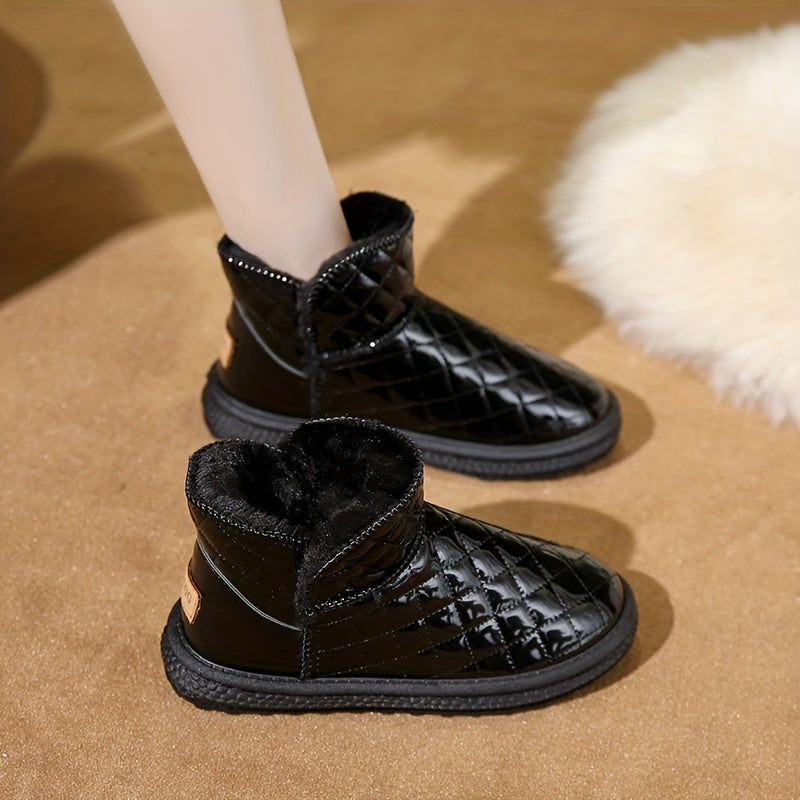 Women's Plush Lined Waterproof Ankle Boots