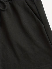 Letter Print Drawstring Shorts for Women