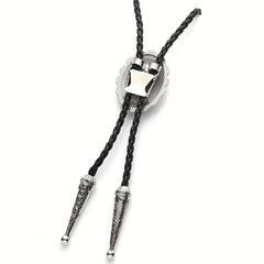 Men's Vintage Gemstone Braided Rope Tie