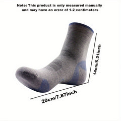 Men's Mid Crew Sport Socks - Cotton Blend - Breathable