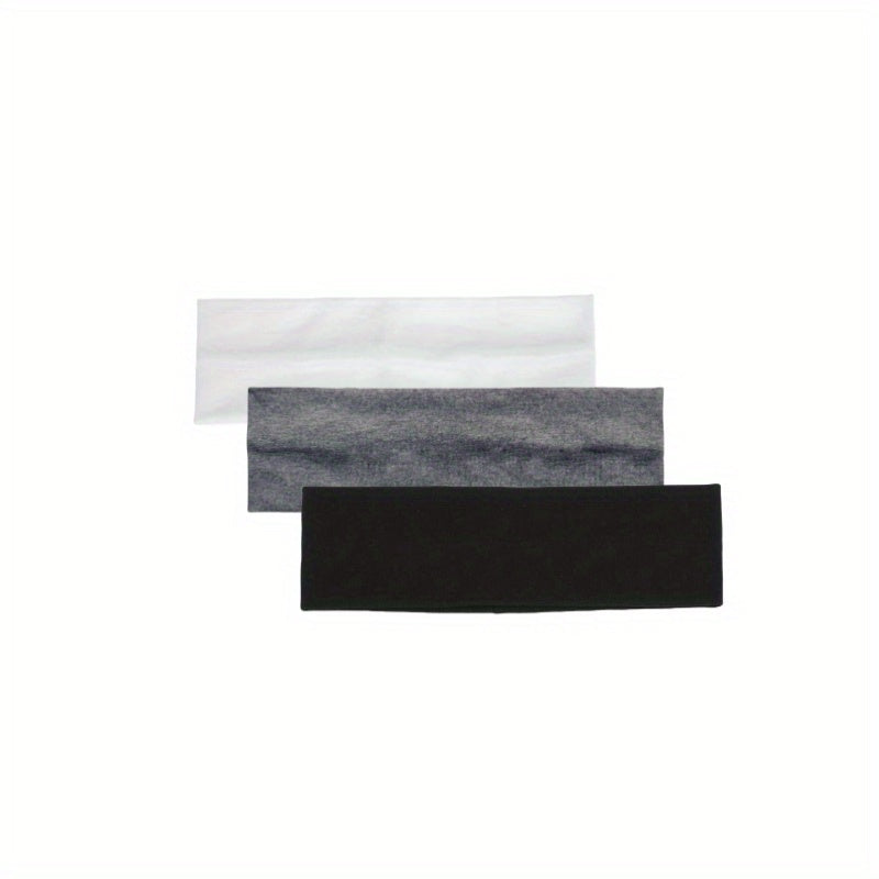 3pcs Polyester Headbands for Women and Men