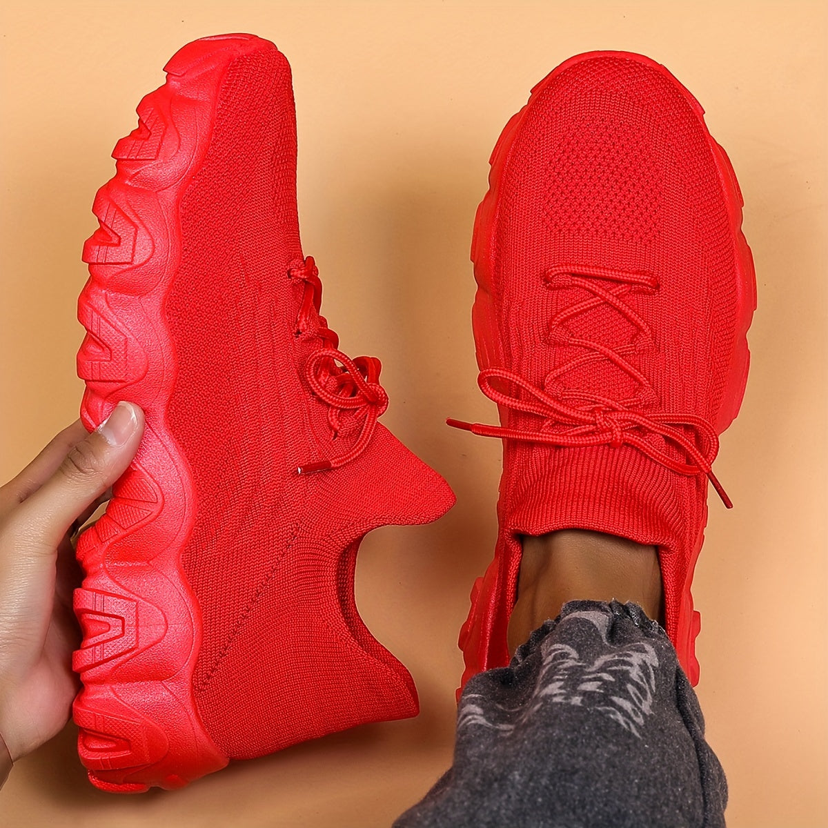 Men's Lace Up Road Running Shoes Lightweight Sport Shoes