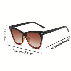 Retro Tortoiseshell Rivet Sunglasses UV400 Sun Shades