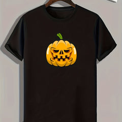 Halloween Pumpkin Print Men's Graphic T-shirt