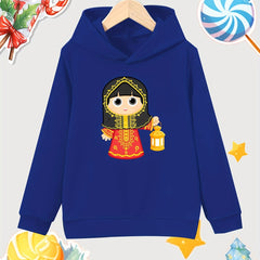 Girl Lantern Print Cotton Hoodie Casual Top