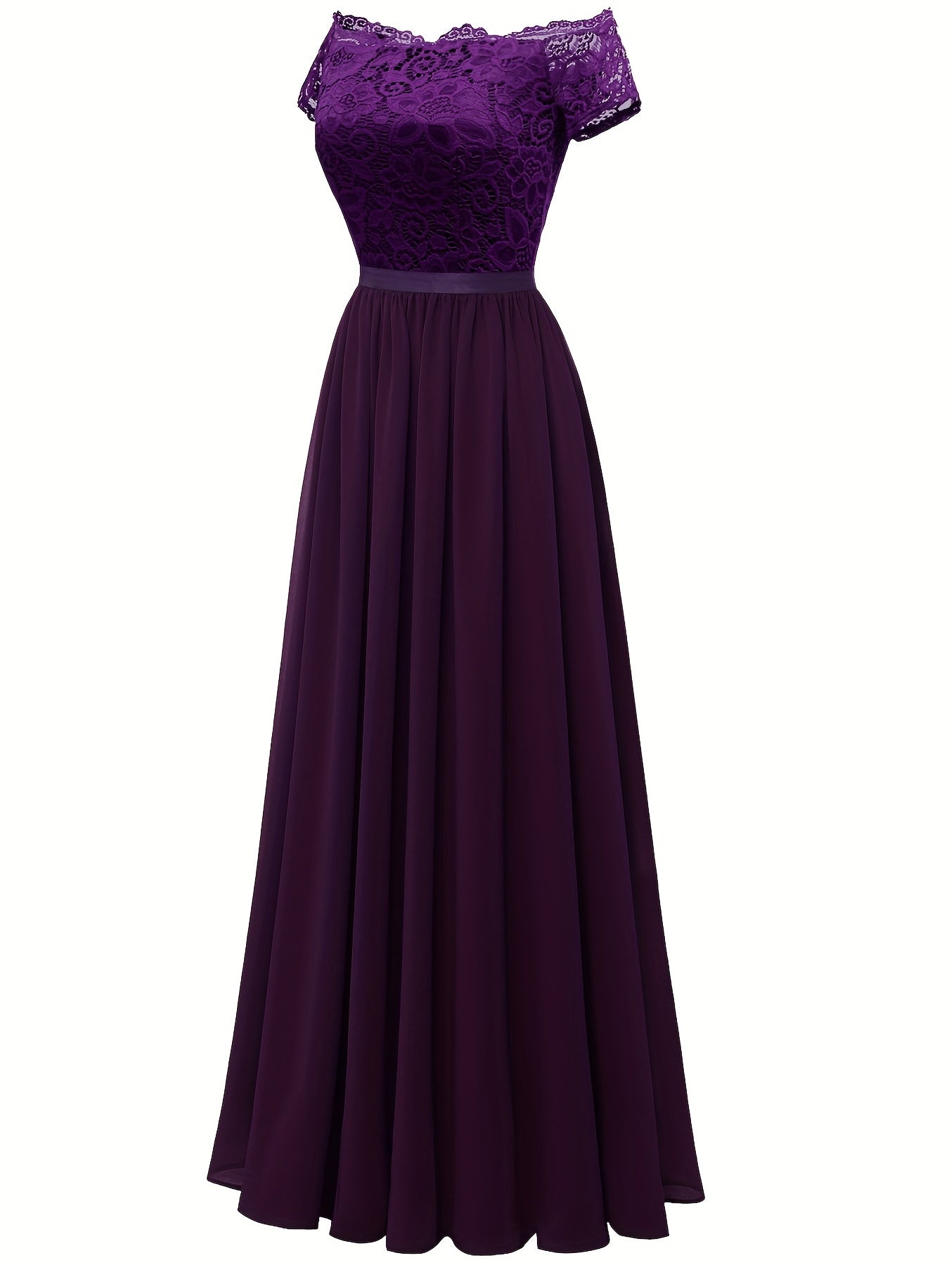 Cold Shoulder Lace Bridesmaid Dress Wedding Party Dress