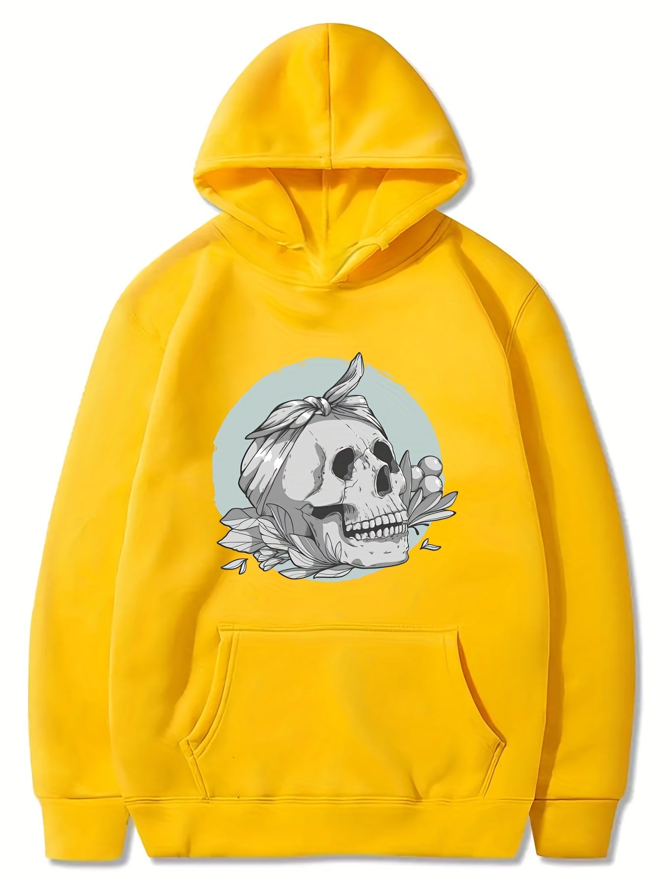 Skull Head Pattern Smart Hoodie For Girls Halloween Party Casual Long Sleeve