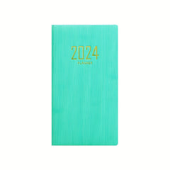 English Schedule Book for Students and Office - Leather Daily Planning Notebook