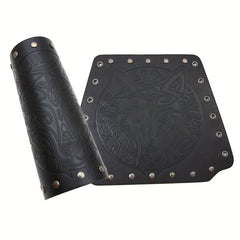 Embossed Vintage Wristband Knight Style Leather Stage Prop Wristband