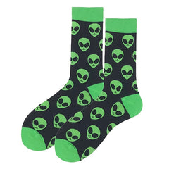 Men's Warm Cartoon Christmas Socks, Cotton, 1 Pair