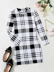 Girls Striped Bodycon Casual Hooded Tank Dress