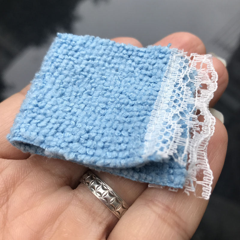 1:12 Doll House Mini Lace Towel Bath Towel Model Bathroom Scene Doll House Decor