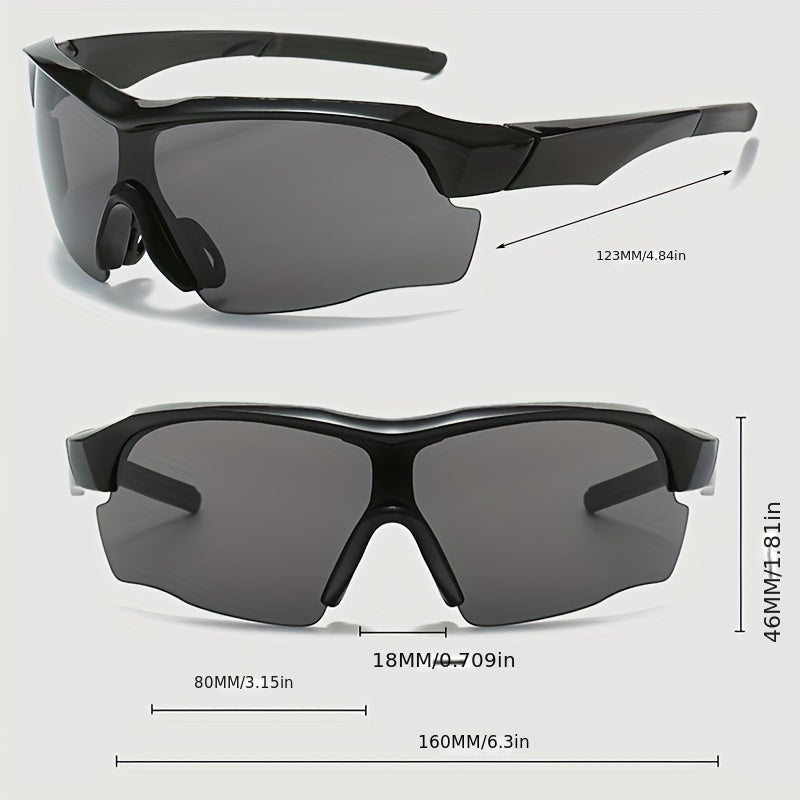 Men's Cycling Windproof Sunglasses UV Protection + Case & Cloth