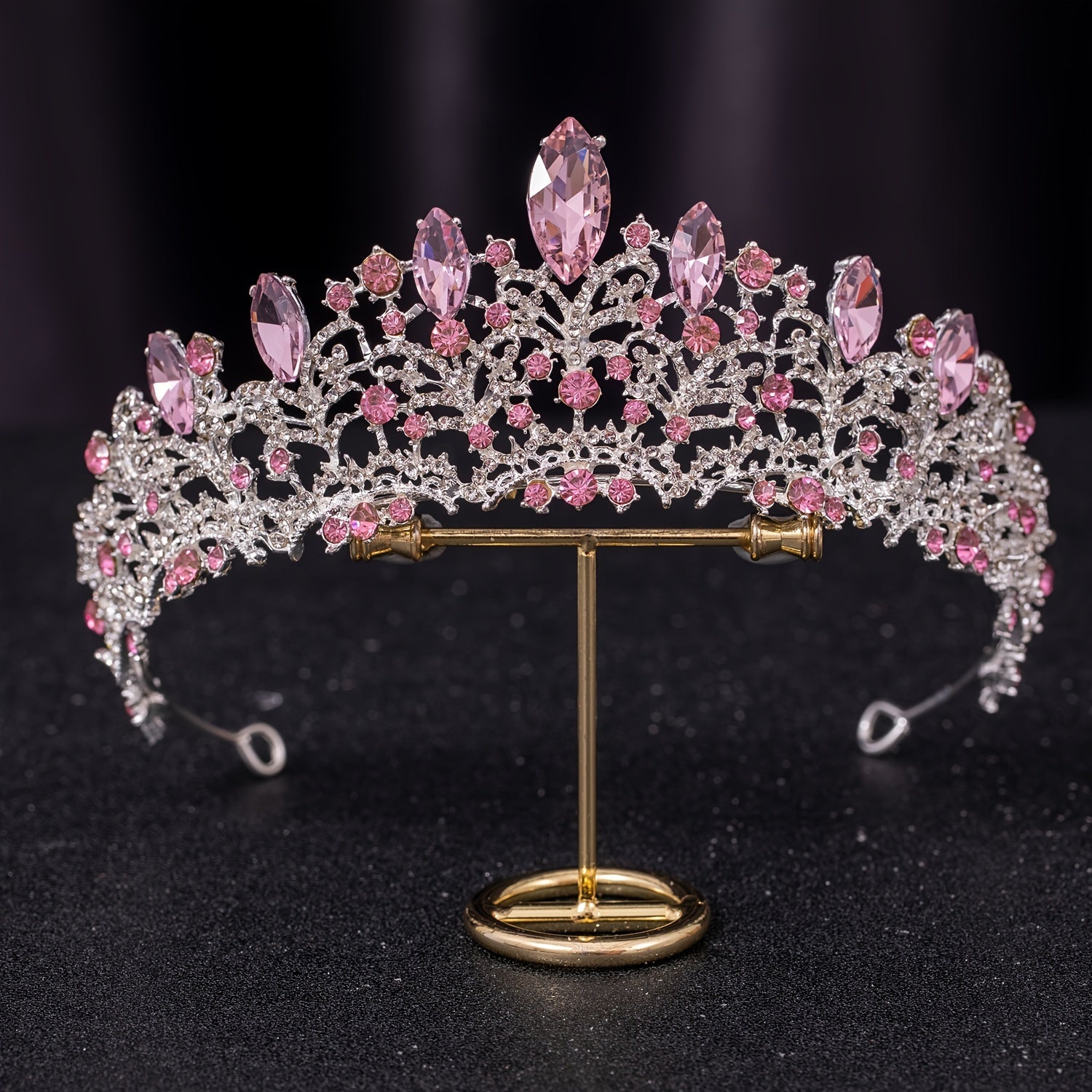 Baroque Rhinestone Crown Hairband Headband Princess Tiara