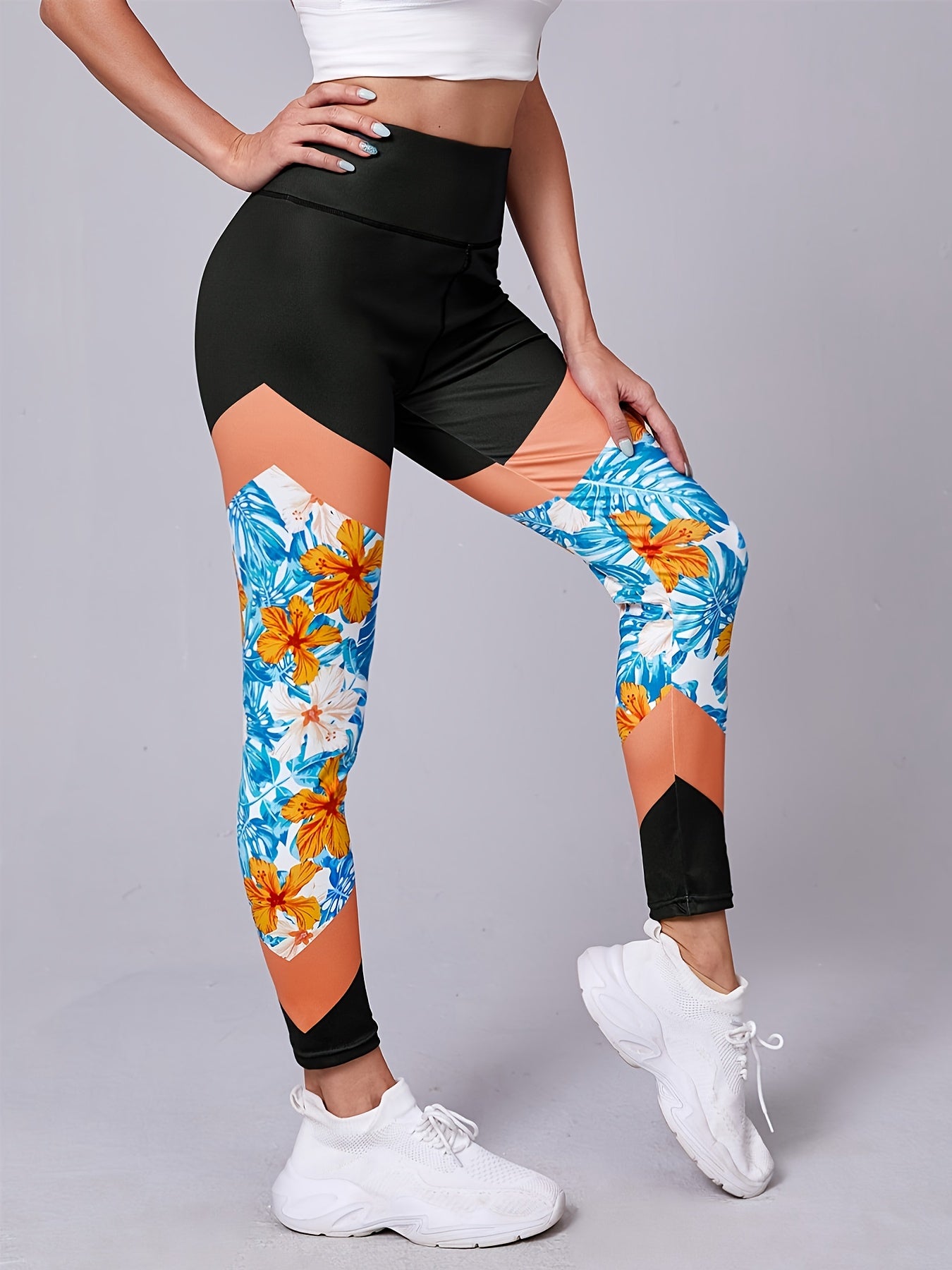 Floral Print Yoga Pants Quick Drying Activewear