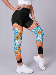 Floral Print Yoga Pants Quick Drying Activewear