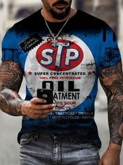 Men's Retro Style Comic Graphic Short Sleeve T-shirt