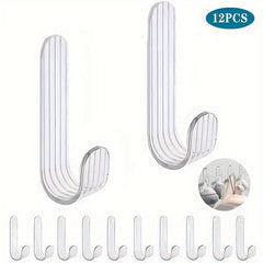 Self Adhesive Wall Hooks for Towels and Clothes - Pack of 9