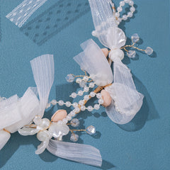 Girl's Flower Ribbon Headband - Princess Flower Wreath Hair Accessory