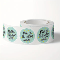 500pcs Round Thank You Stickers Wedding Decoration Pretty Thing Inside