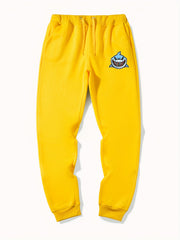 Shark Pattern Stretch Joggers Men's Sweatpants