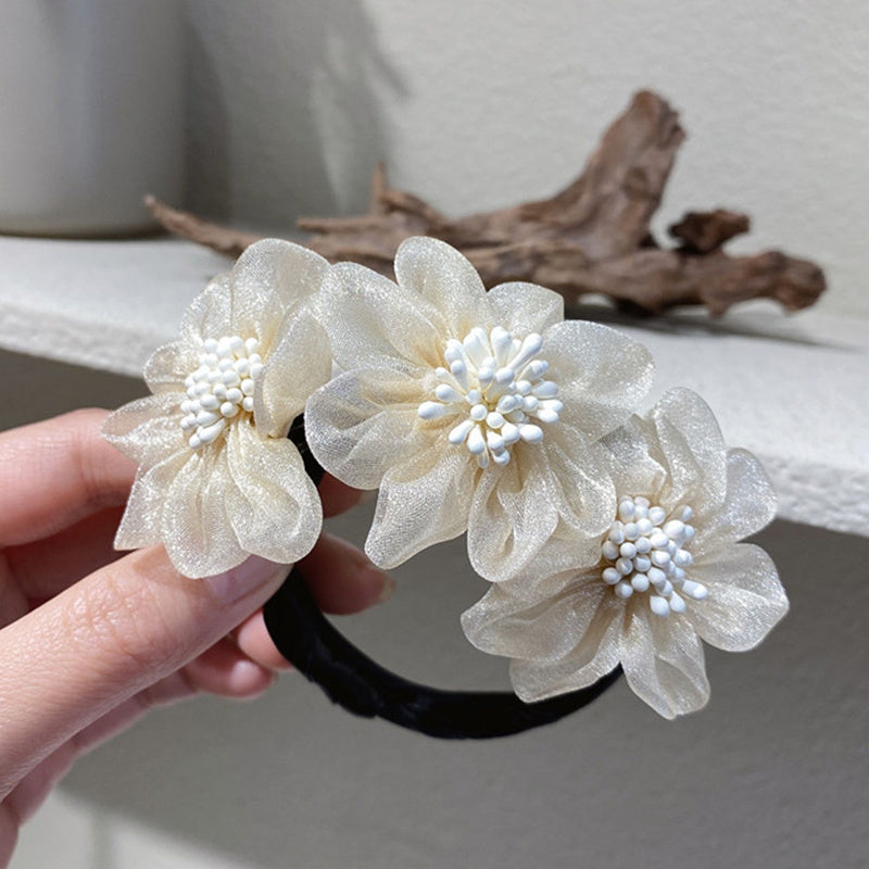 Flower Floral Hair Bun Maker Hair Ball Curler Hair Accessories