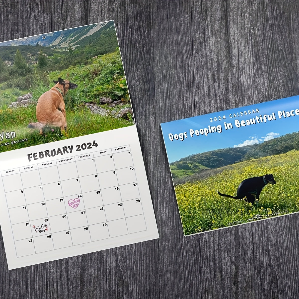 1pc Year Dog Poop Calendar Funny Christmas Year
