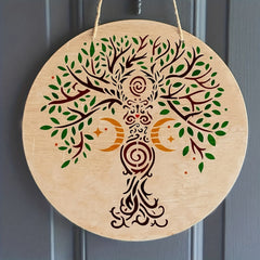 9pcs Tree Of Life Stencils 7.87x7.87in Reusable DIY Art Craft Stencil