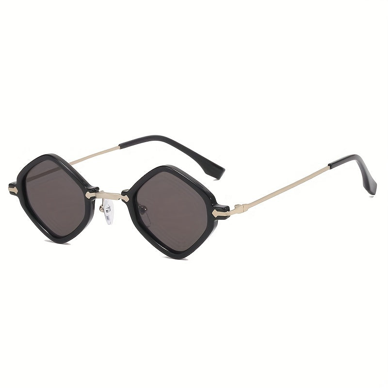 Retro Irregular Frame Men's Sunglasses with Case