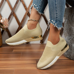 Women's Knitted Sock Shoes Low Top Slip On Walking Shoes