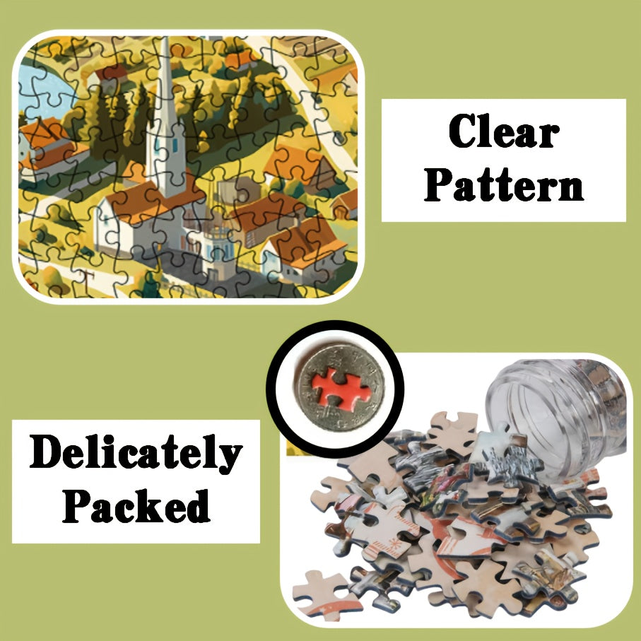 Mini Test Tube Puzzle 600pcs 4 Pack Set Natural Scenery Painting