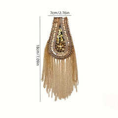 Golden Beaded Shoulder Pads for Men's Suit