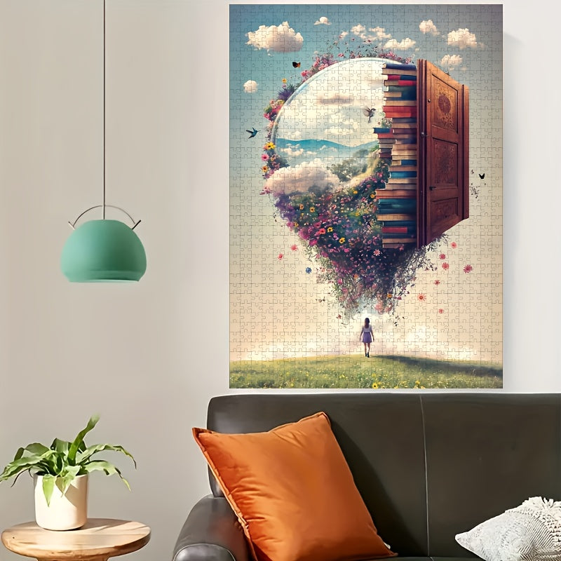 1000pc 'Book Window' Puzzle Adult Jigsaw DIY & Decor Bright Color